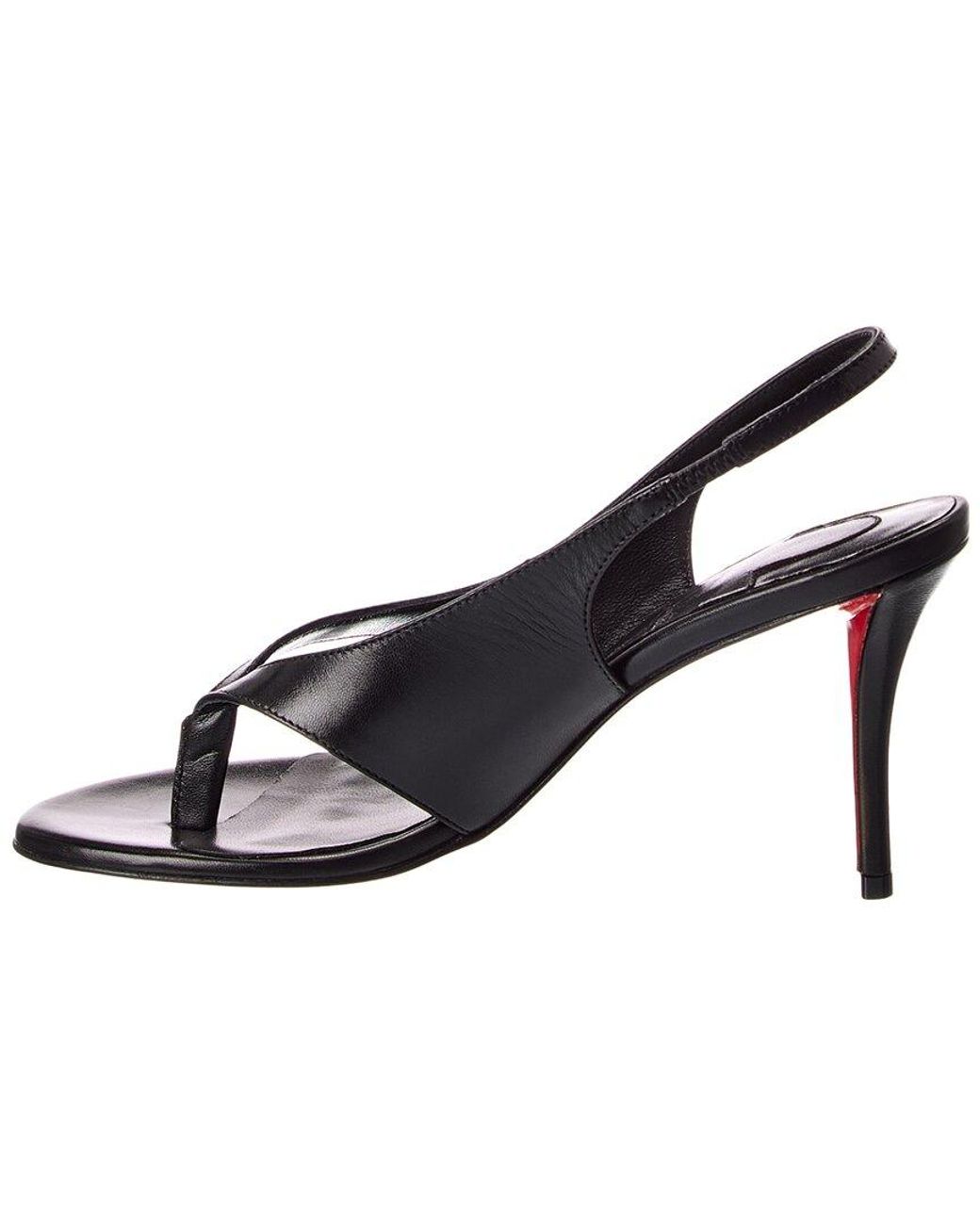 Christian Louboutin Metallic Miss Z Infradita 80 Leather Slingback Sandal