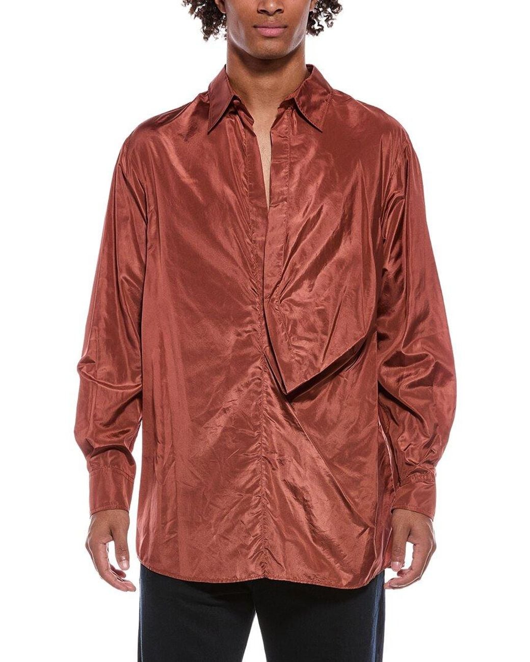 Valentino Red Silk Shirt for men