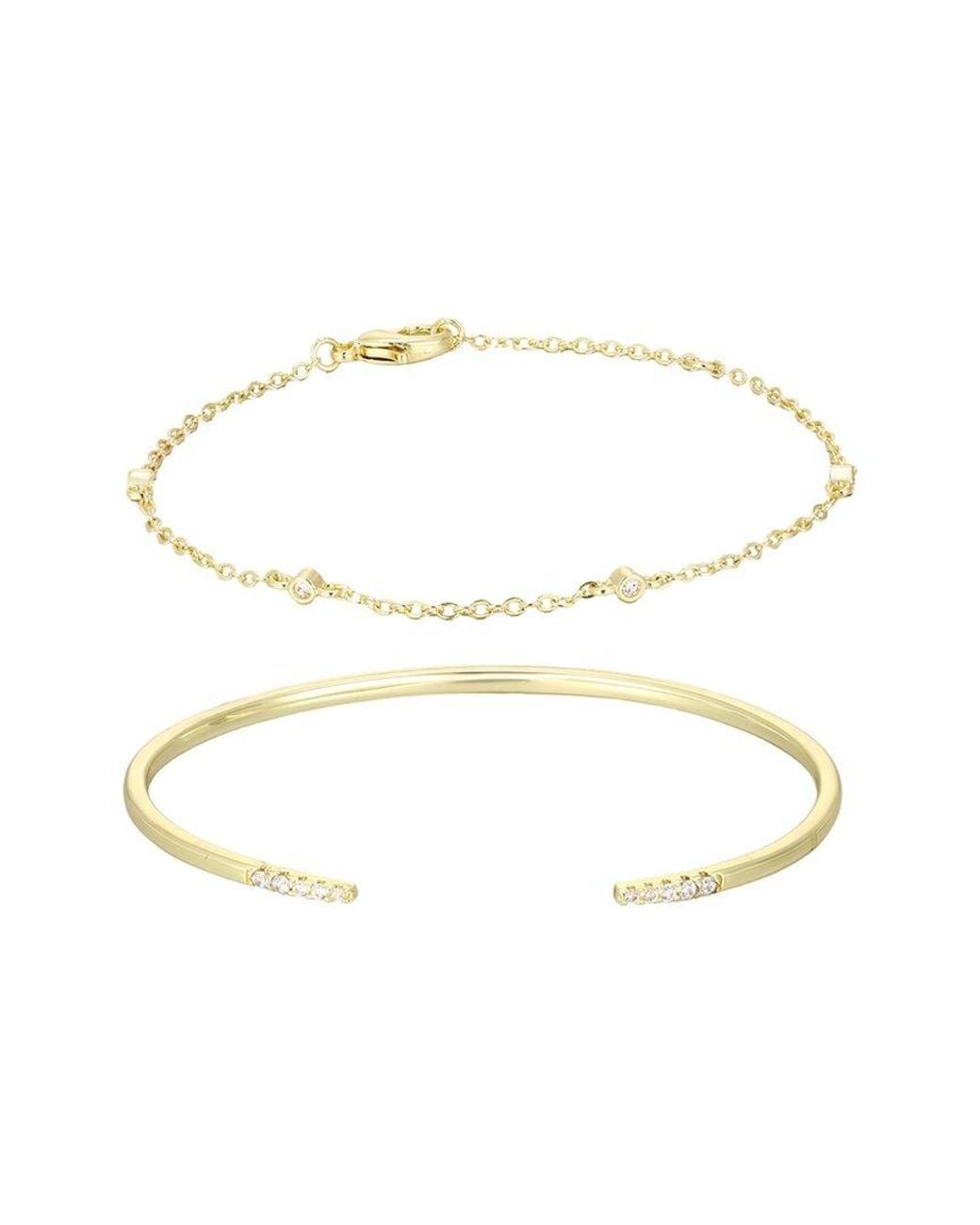 Adornia White 14K Plated Cz Bracelet