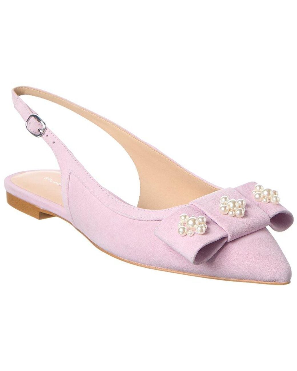 Stuart Weitzman Pink Julietta Suede Slingback
