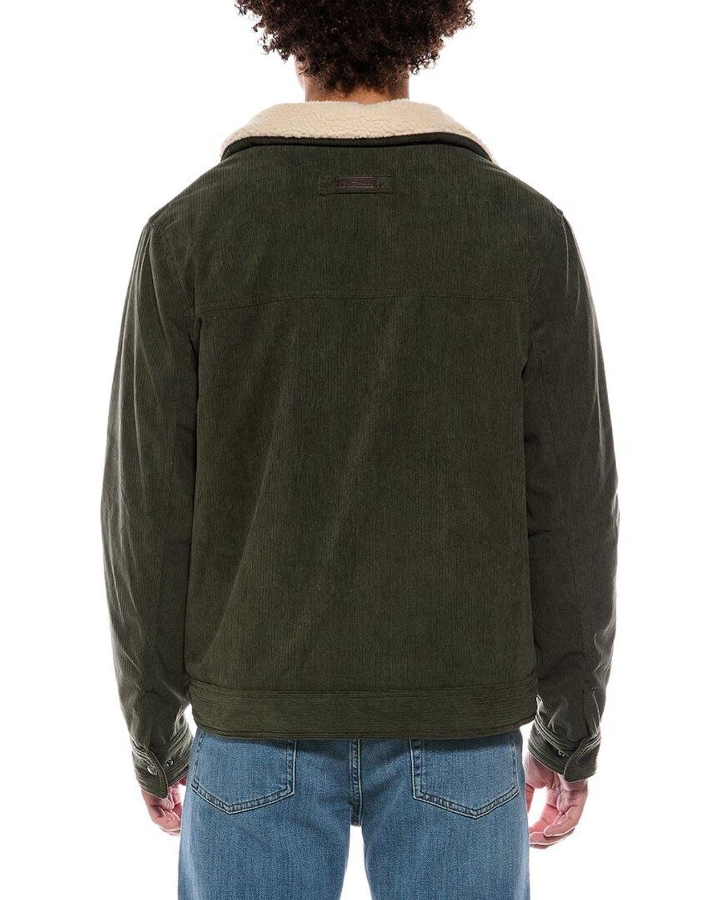 Ben Sherman Green Sherpa Lined Corduroy Jacket for men