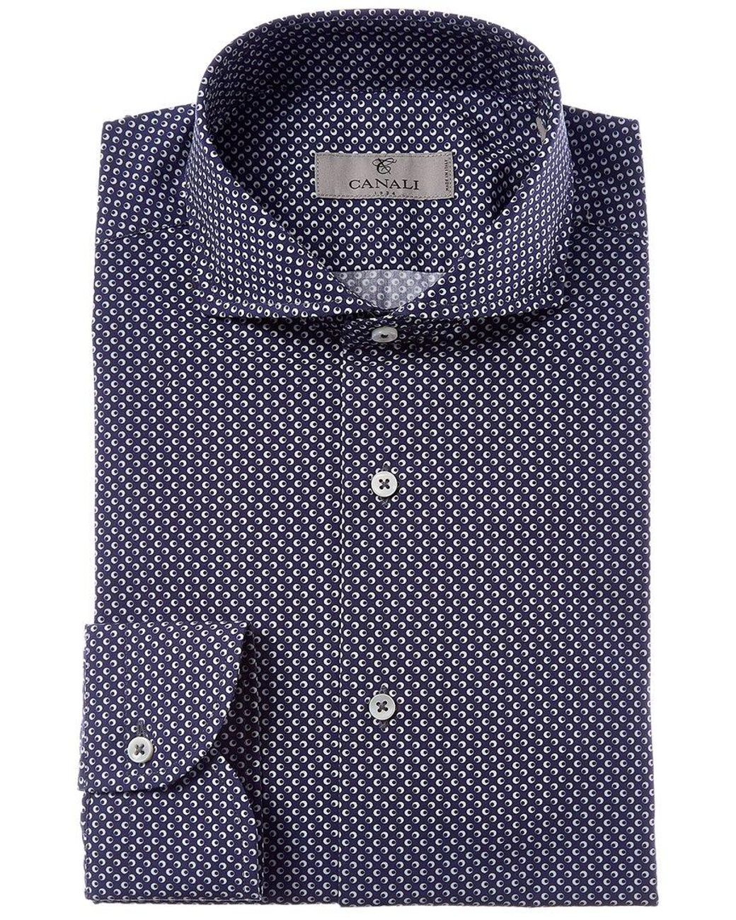 Canali Blue Dress Shirt for men