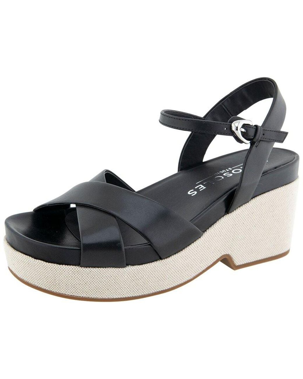 Aerosoles Blue Chabella Leather Heeled Sandal