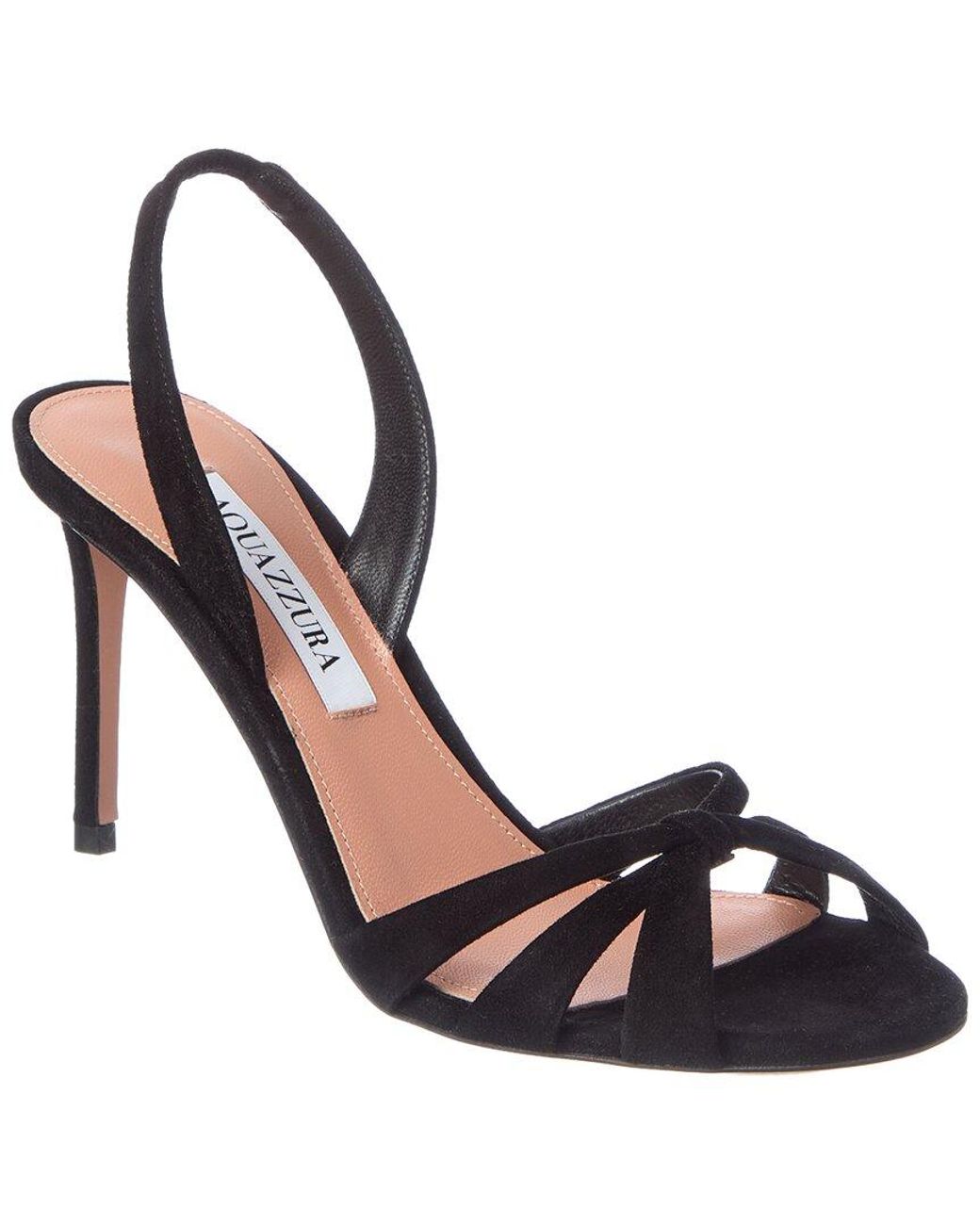 Aquazzura Metallic Suede Sandal