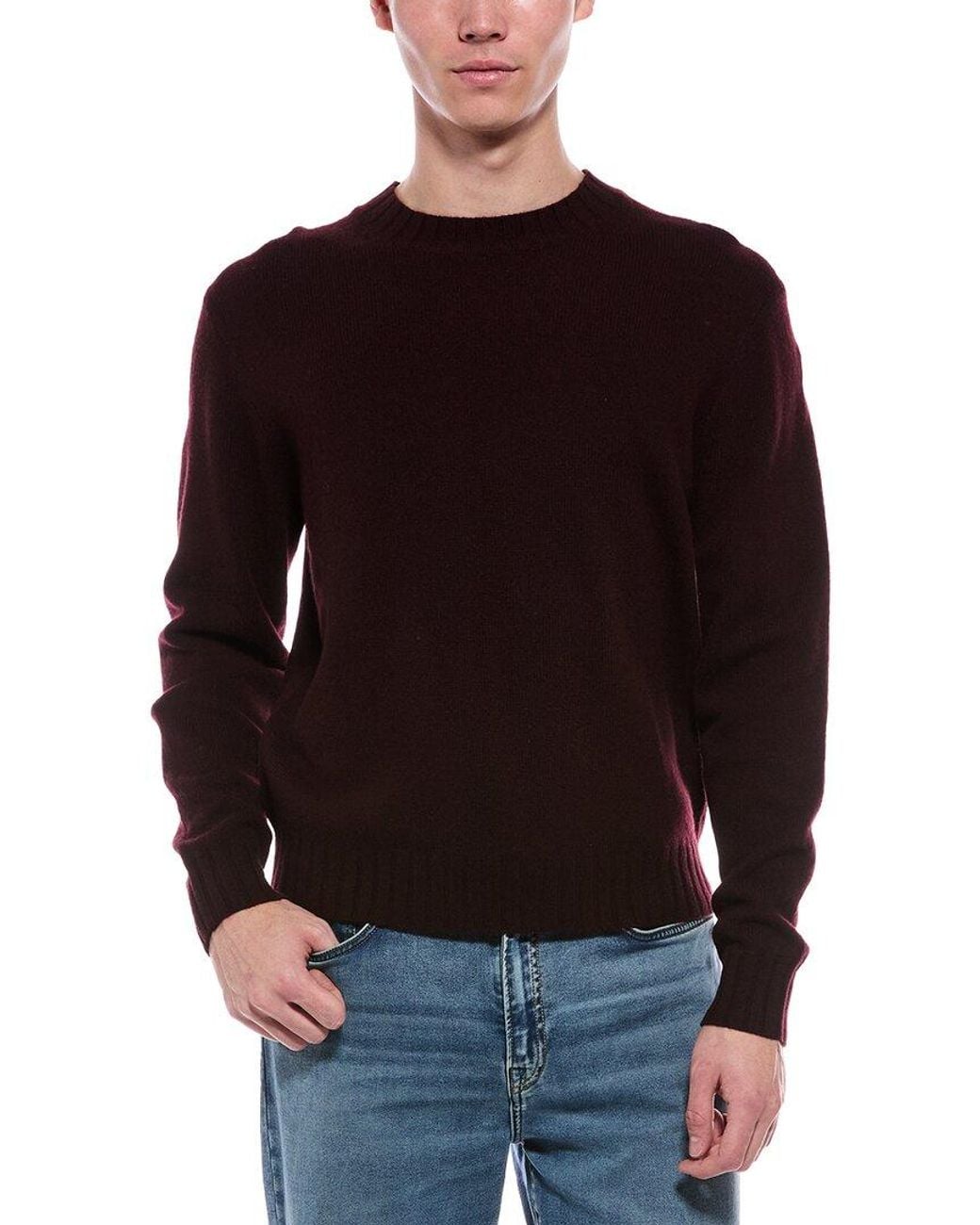 Madewell Red Heritage Merino Wool Crewneck Sweater for men
