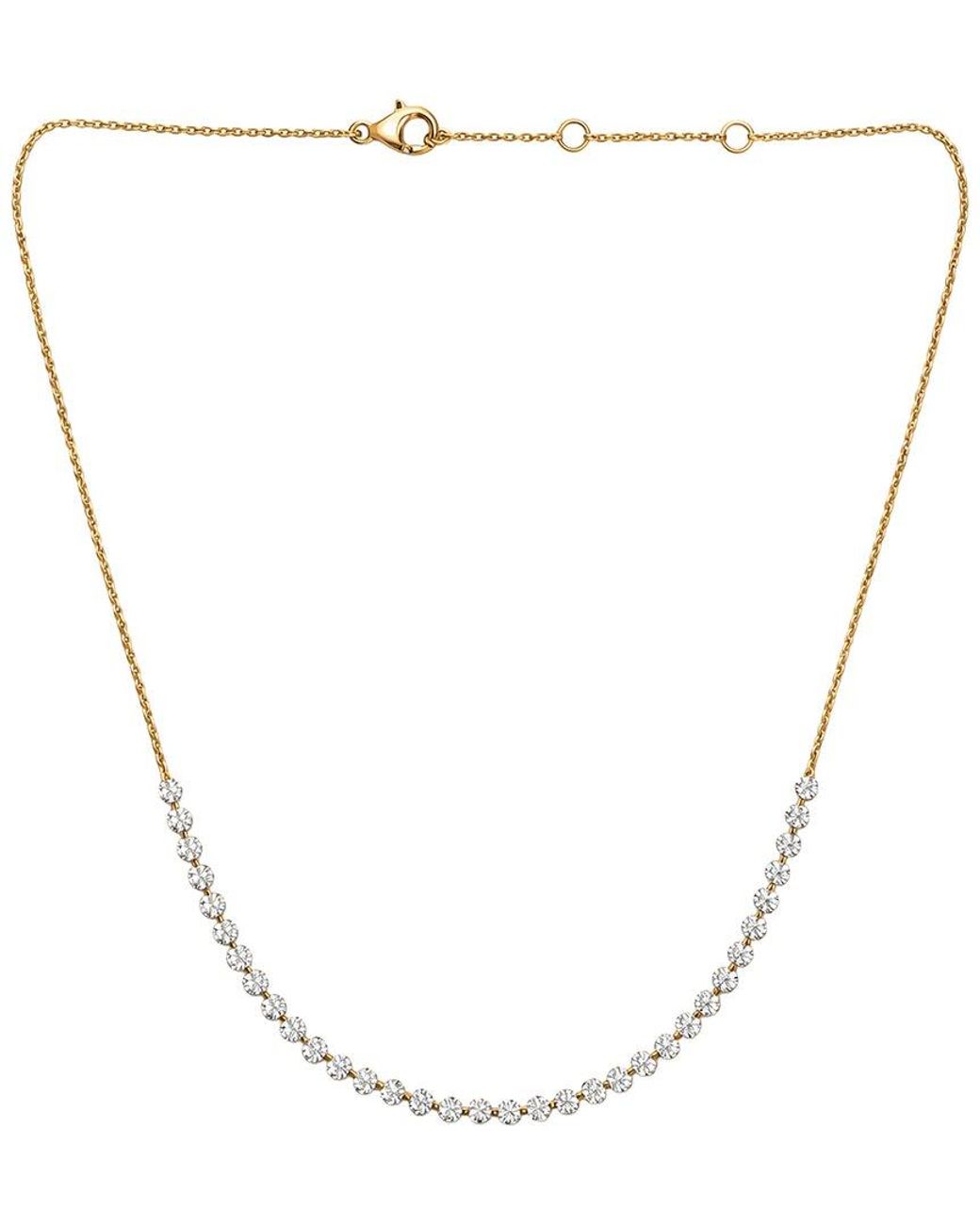 Maitre De Diamant White 14K 3.84 Ct. Tw. Lab-Grown Diamond Necklace