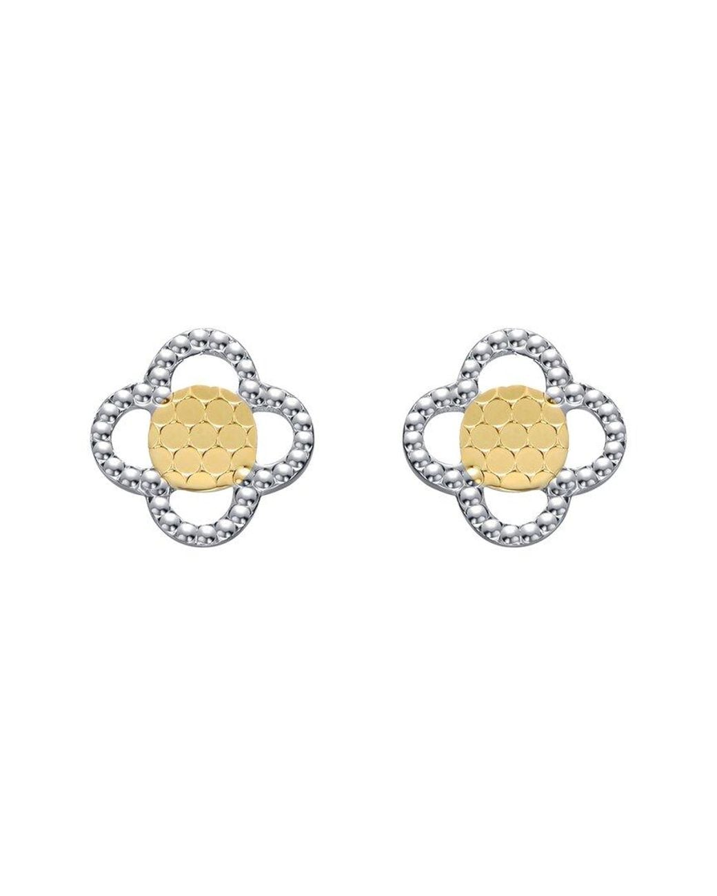 Rachel Glauber Metallic Cz Earrings