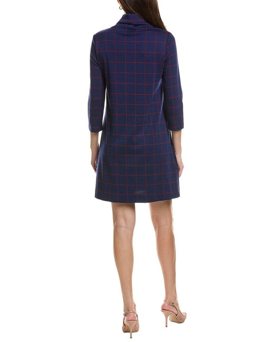 tyler boe Blue Kim Knit Crosshatch Dress