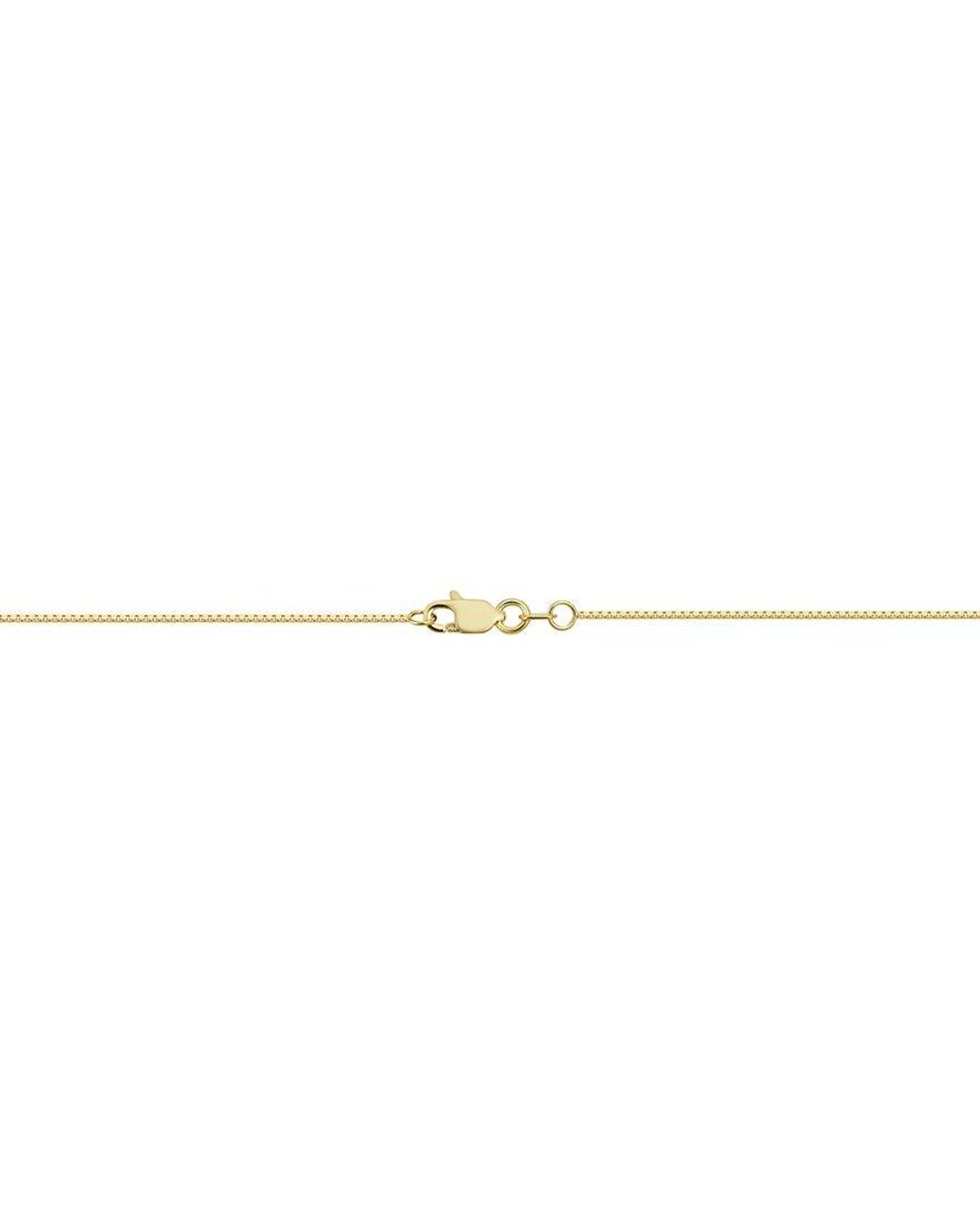 Italian Gold Metallic 14K Venetian Box Chain Necklace