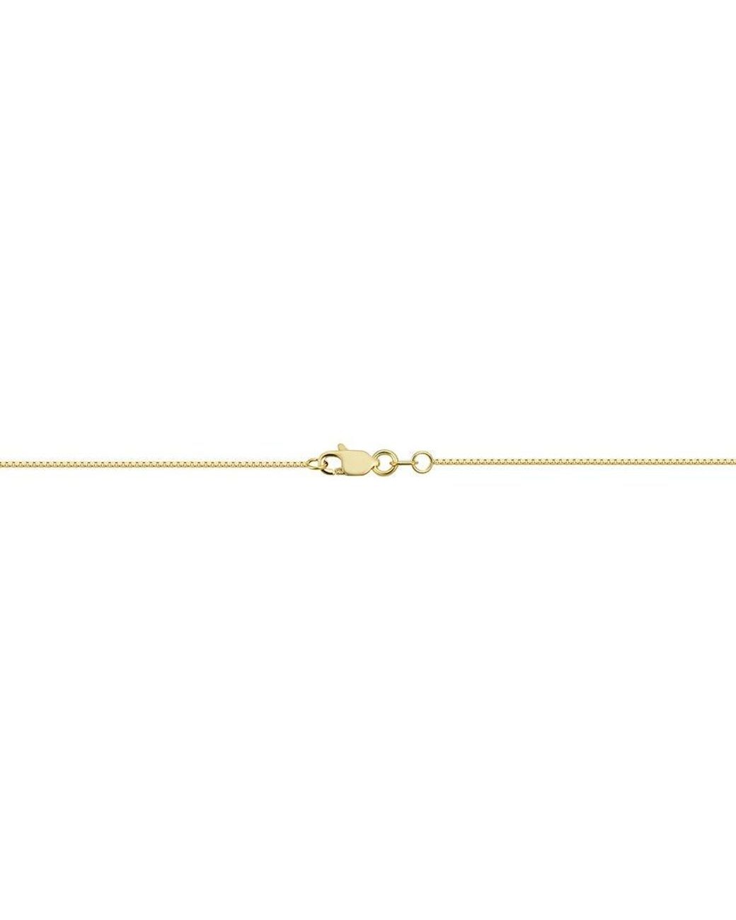 Italian Gold Metallic 18K Venetian Box Chain Necklace