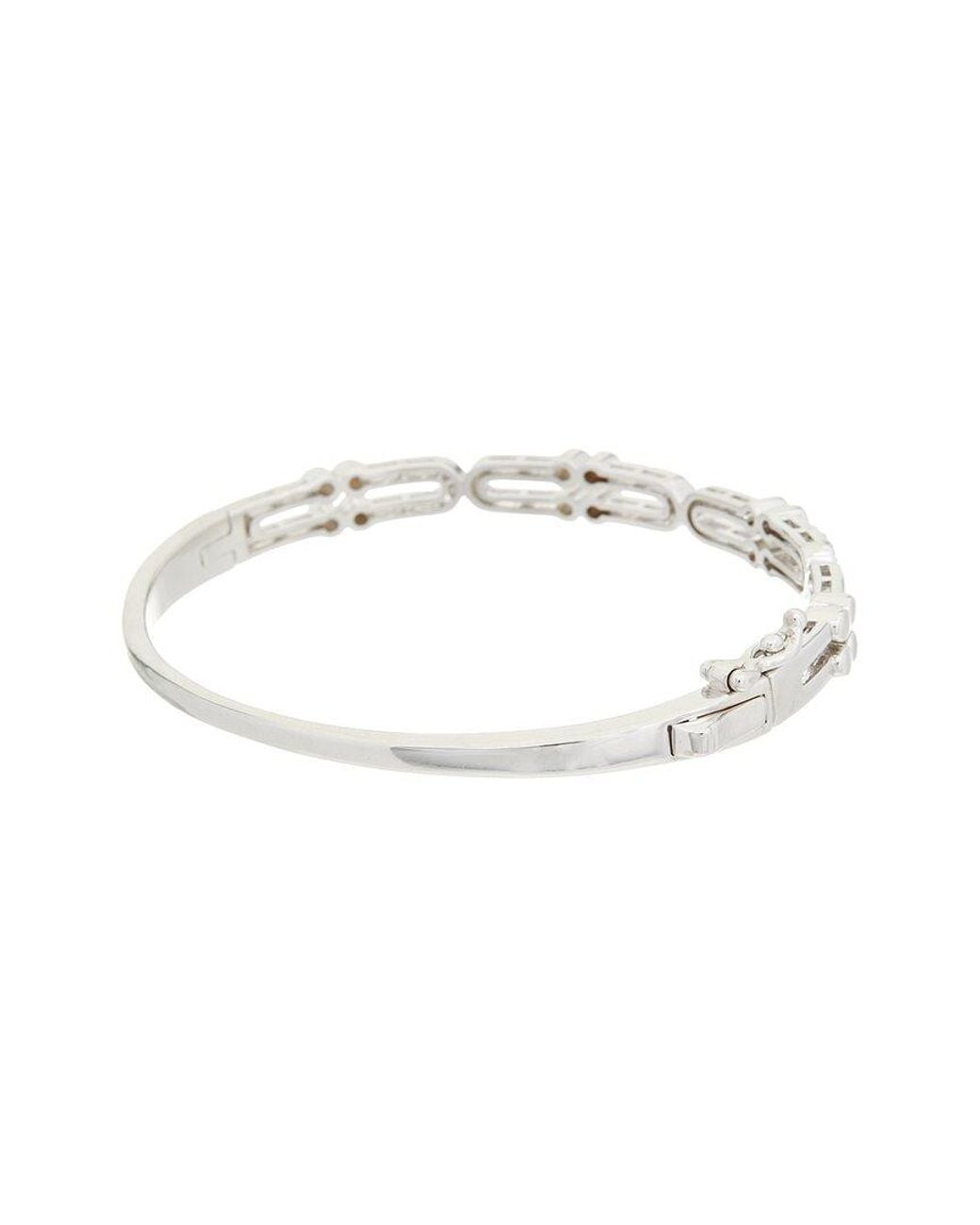 Juvell White Cz Bangle Bracelet