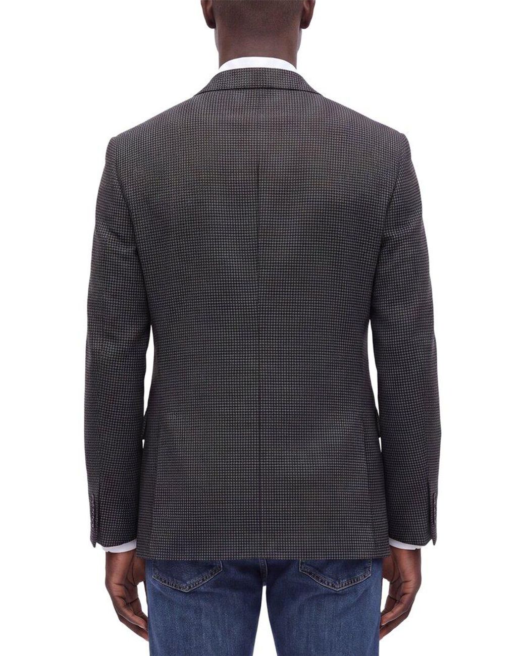 Corneliani Blue Cc Collection Virgin Wool Checked Jacket for men