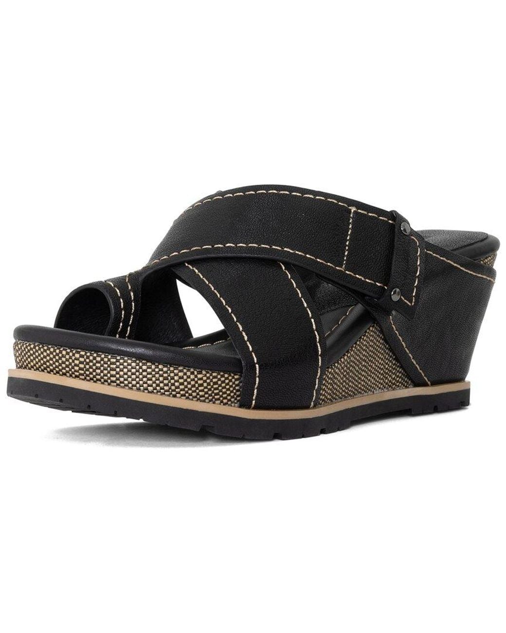 Donald J Pliner Black Irini Leather Sandal