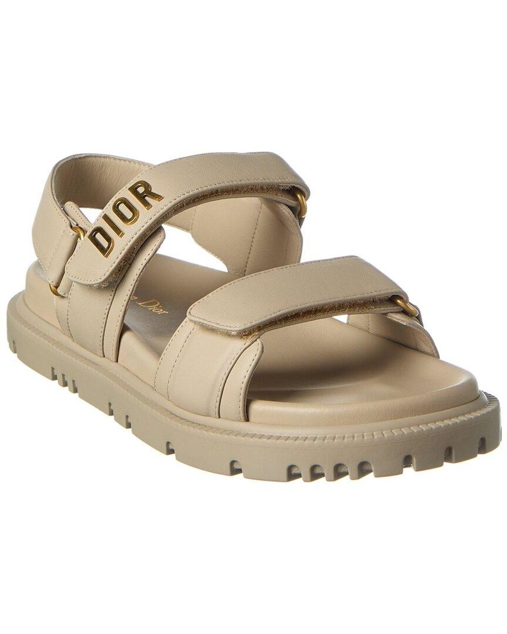 Dior Act Leather Sandal in Natural | Lyst