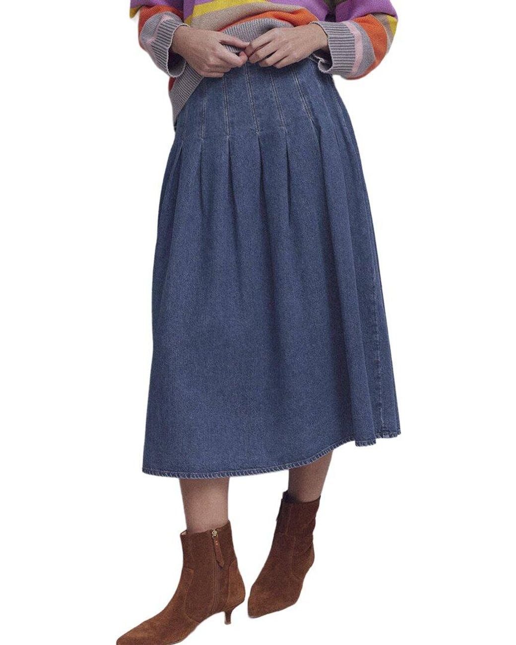 Boden Blue Valentina Denim Skirt