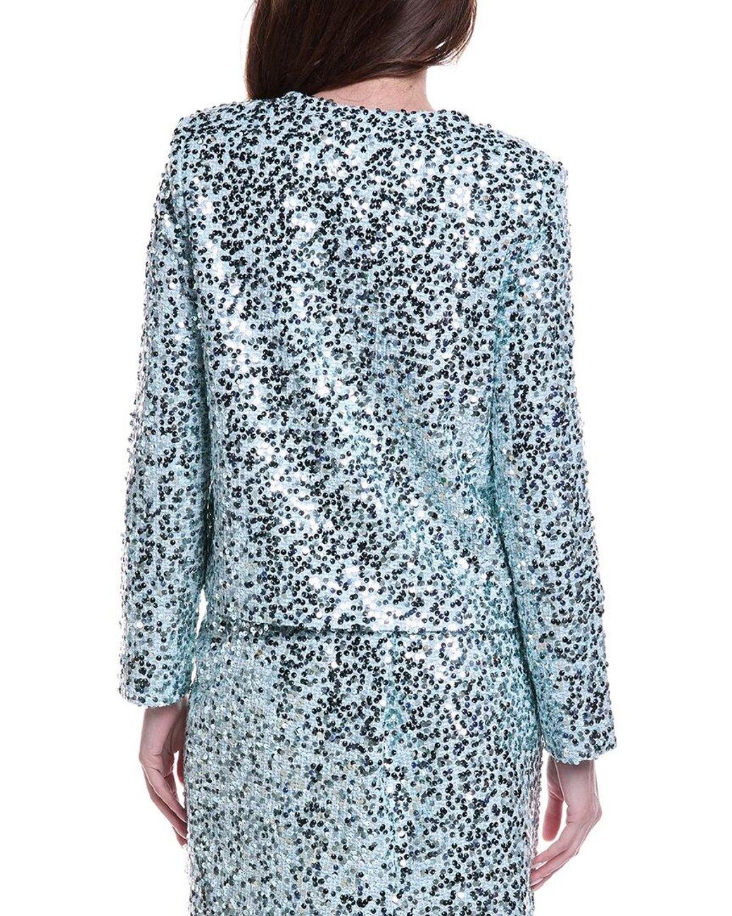 St. John Blue Donegal Tweed Jacket