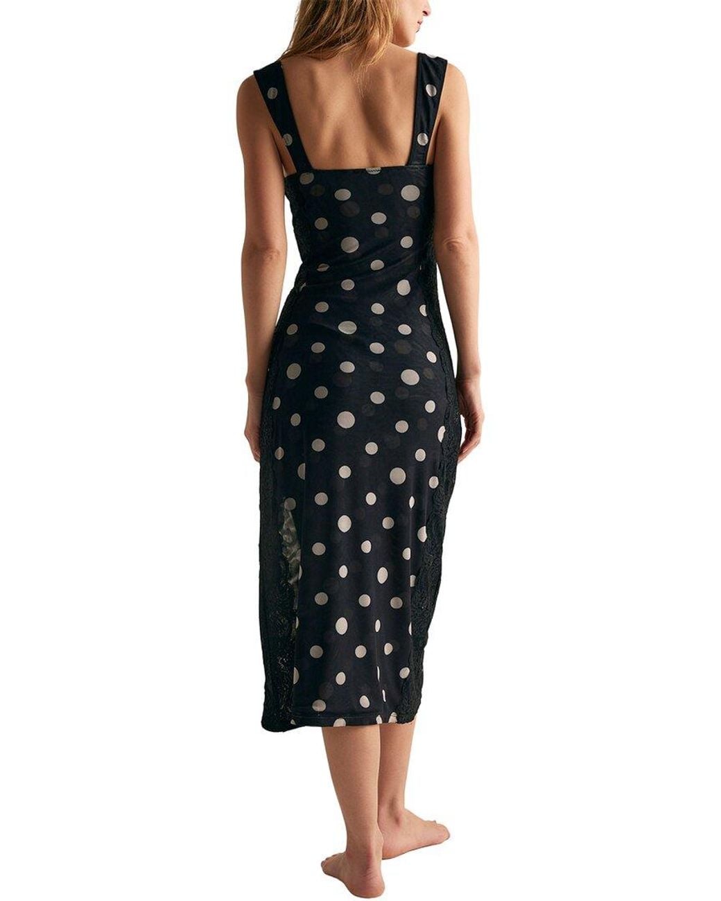 Free People Black Not Your Baby Midi Dress