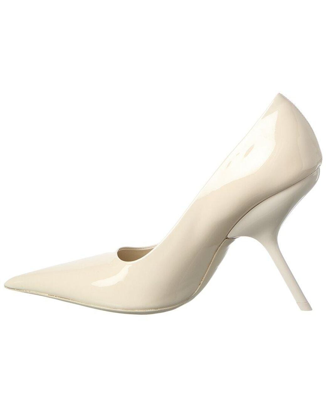 Ferragamo White Eva Patent Pump