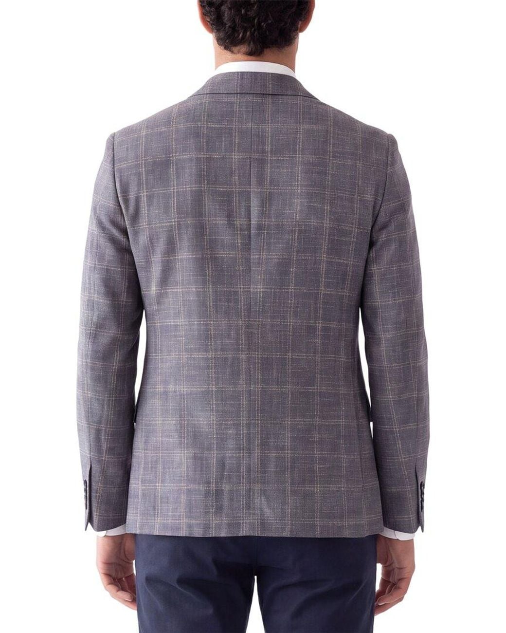 Corneliani Blue Cc Collection Retailored Linen-Blend Jacket for men