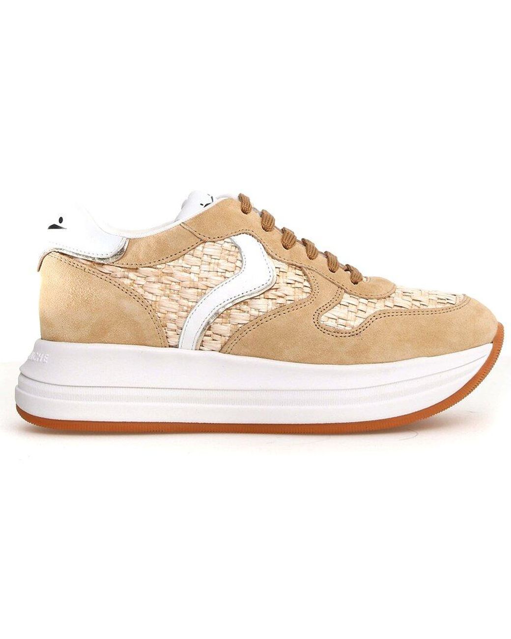 Voile Blanche White Merry Mesh & Leather Sneaker