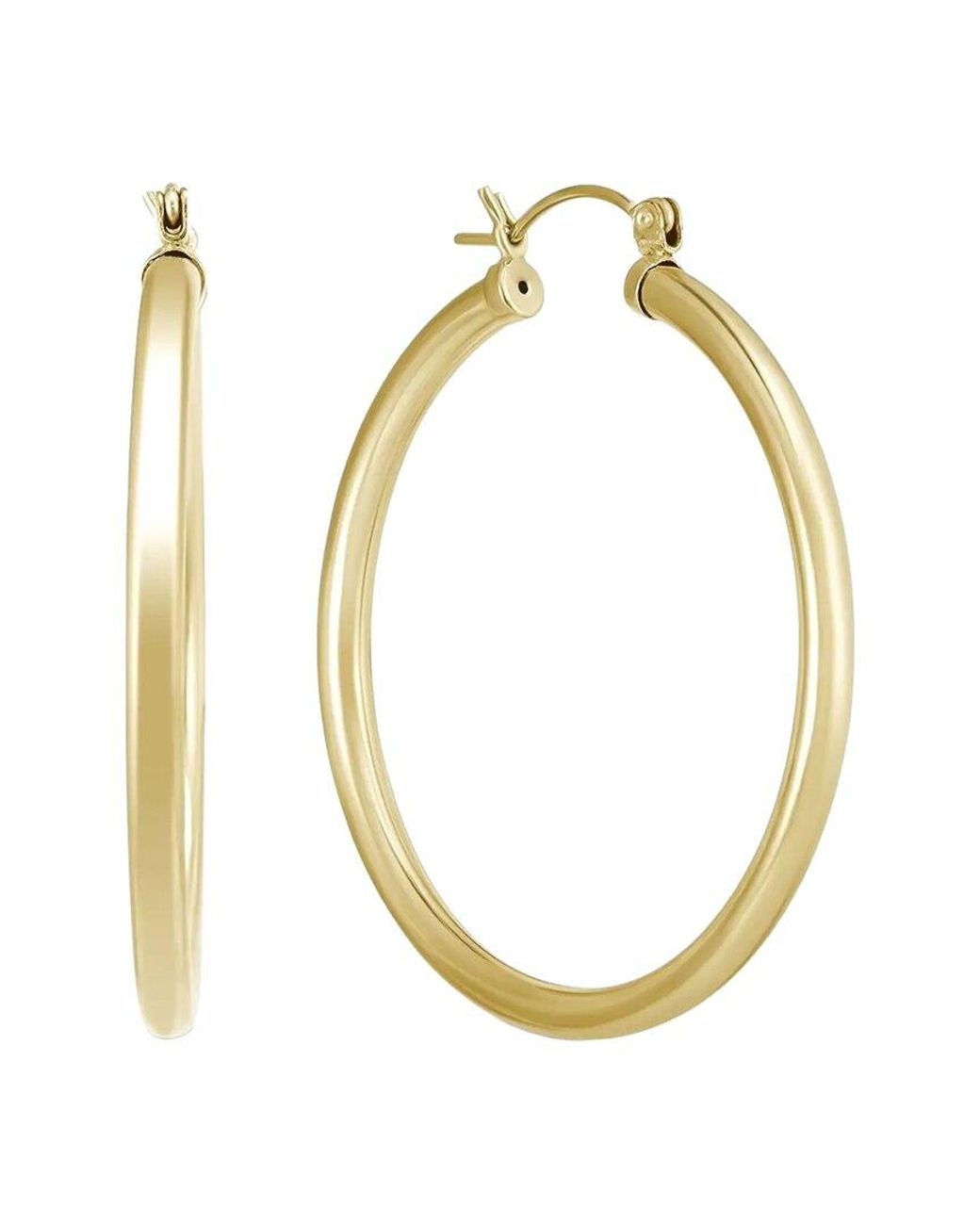 MaxColor Metallic Plated Hoop Earrings