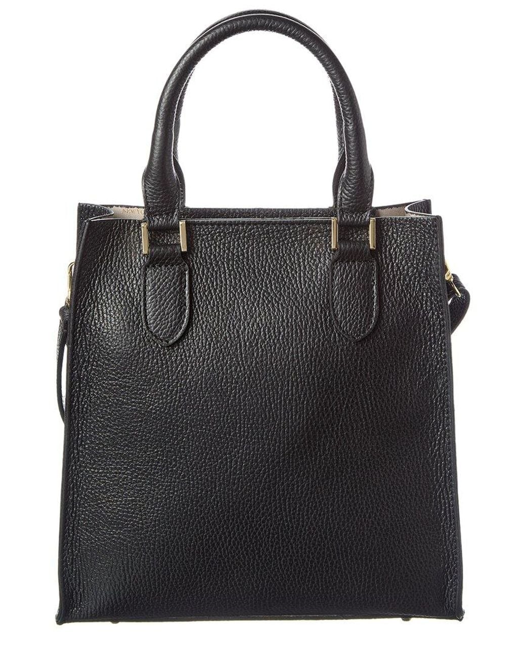Persaman New York Black Elsie Leather Tote