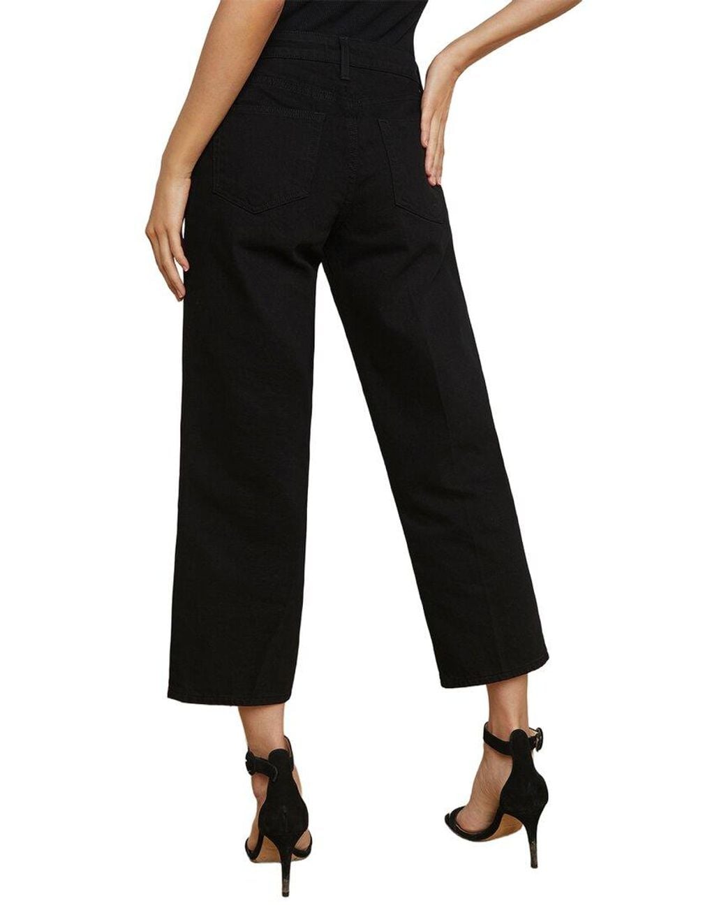 L'Agence Black Blaine Low-Rise Crop Stovepipe Jean
