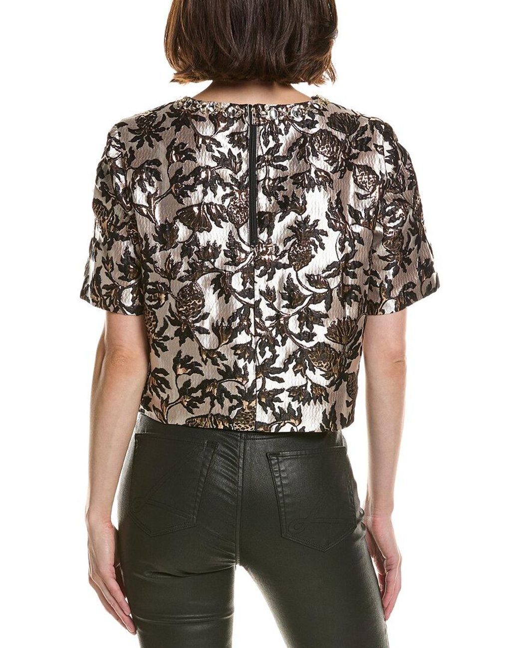 Lilly Pulitzer Black Folie Cropped Top