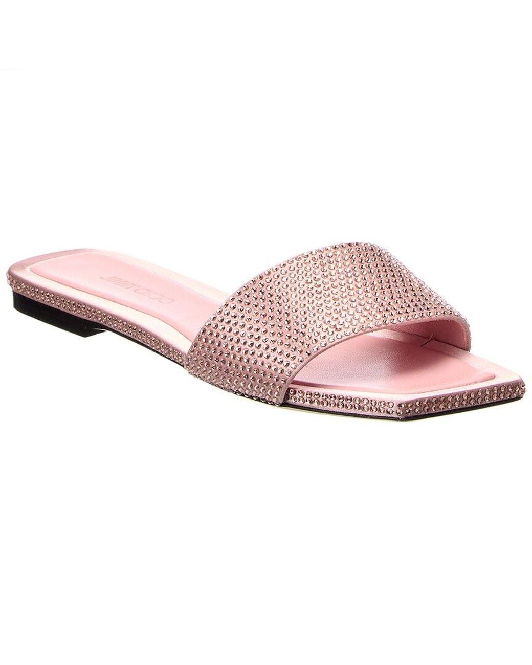 Jimmy Choo Pink Clovis Satin Sandal