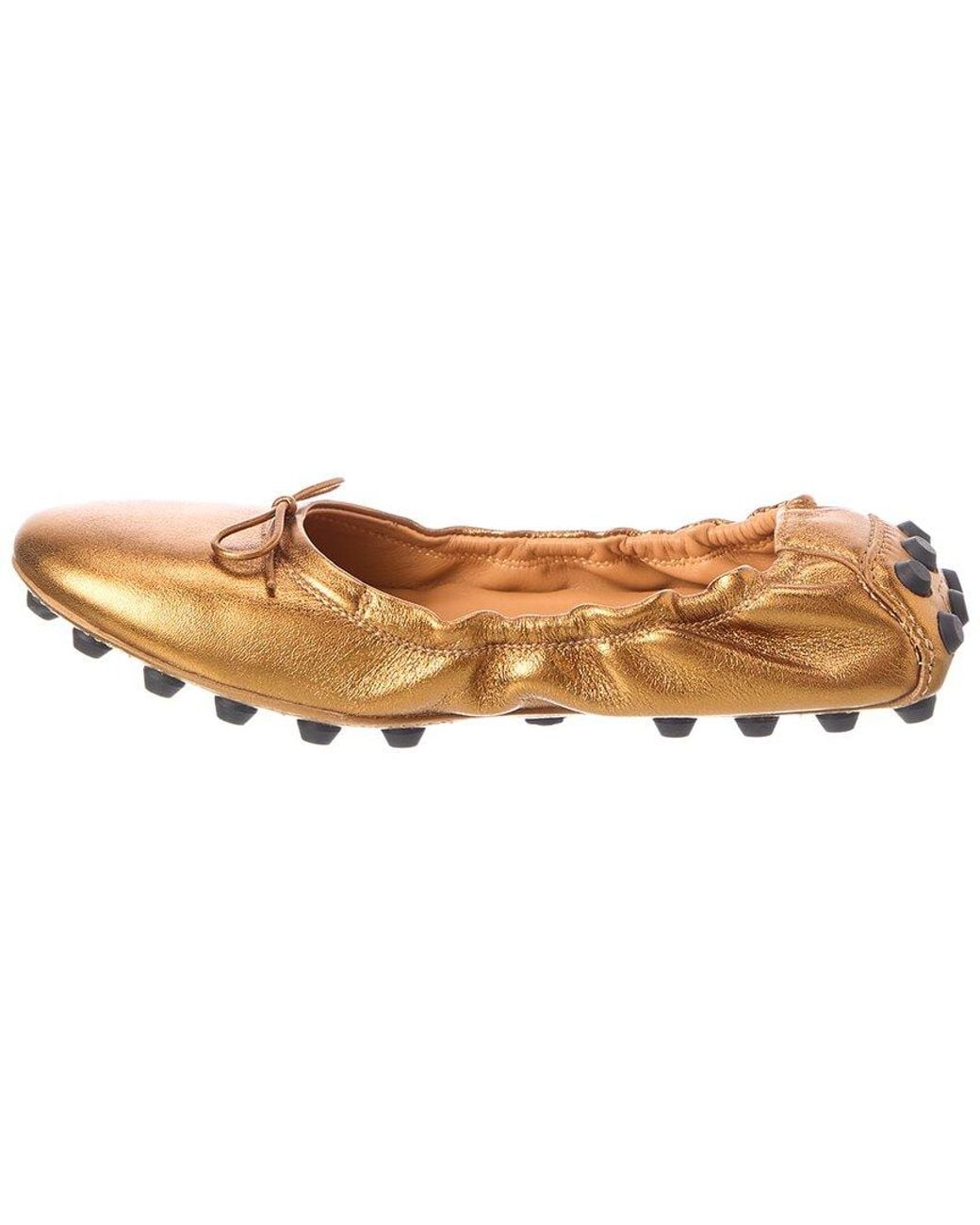 Tod's Brown Leather Ballet Flat