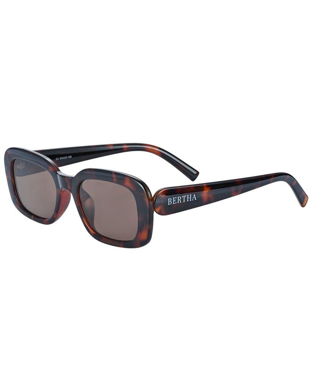 Bertha Black Cassie 53Mm Polarized Sunglasses