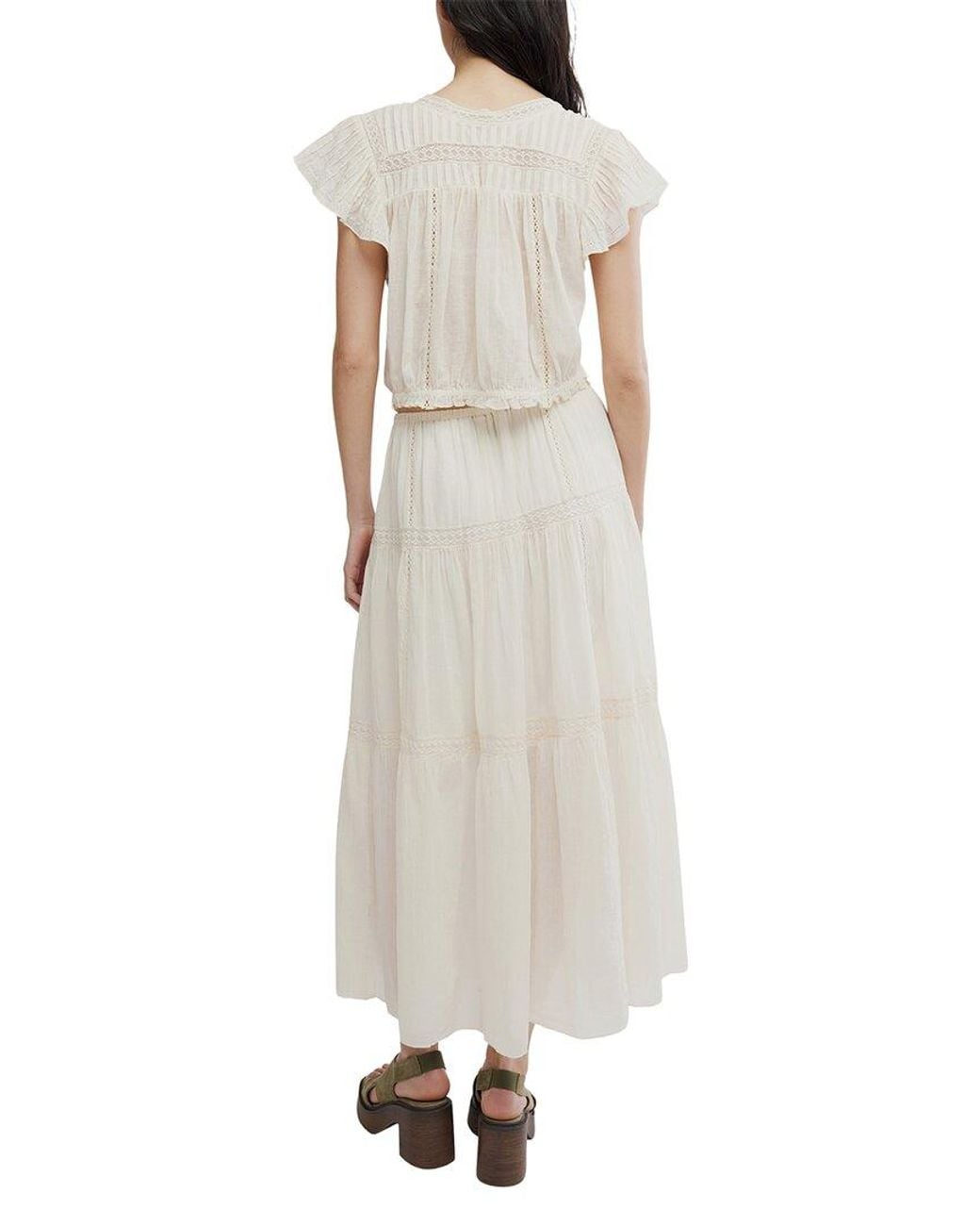 Free People White 2Pc Mirella Set