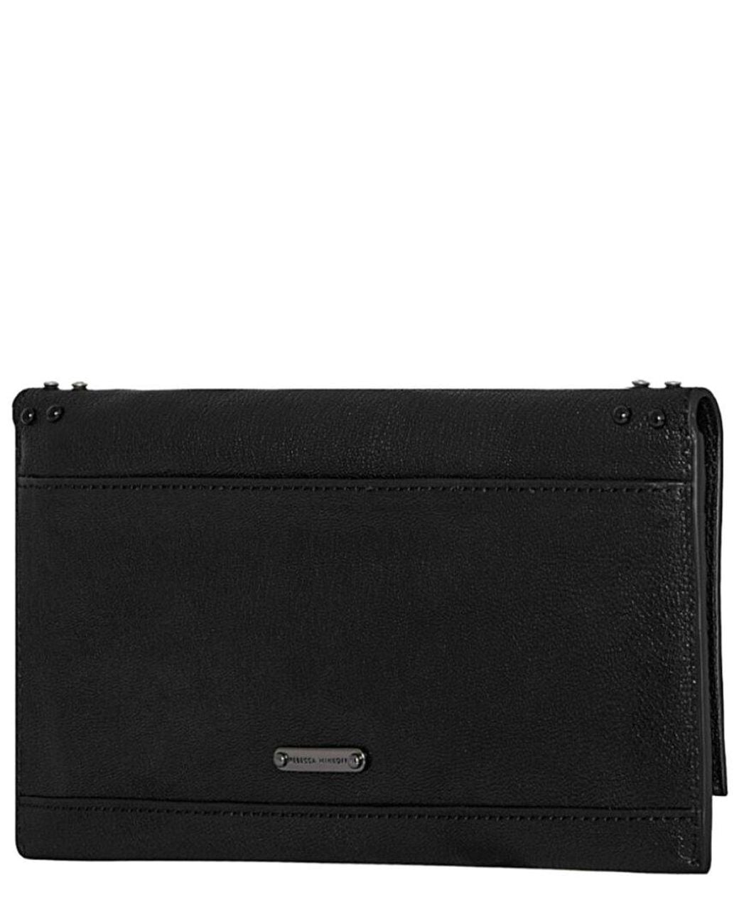 Rebecca Minkoff Black Bowie Studded Leather Wallet Clutch