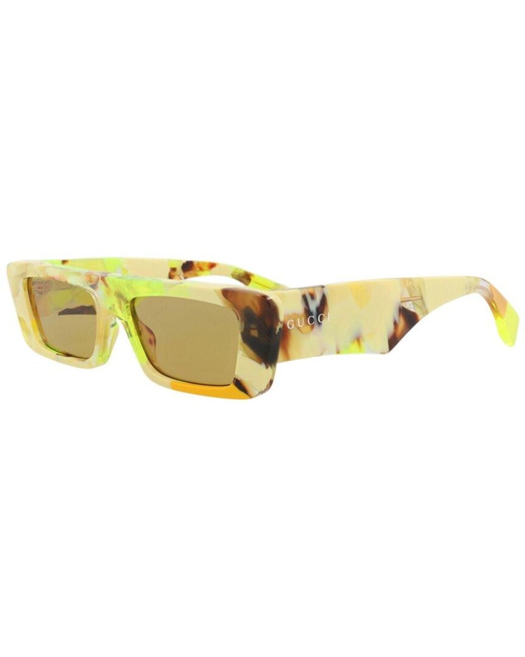 Gucci Yellow 54Mm Sunglasses for men