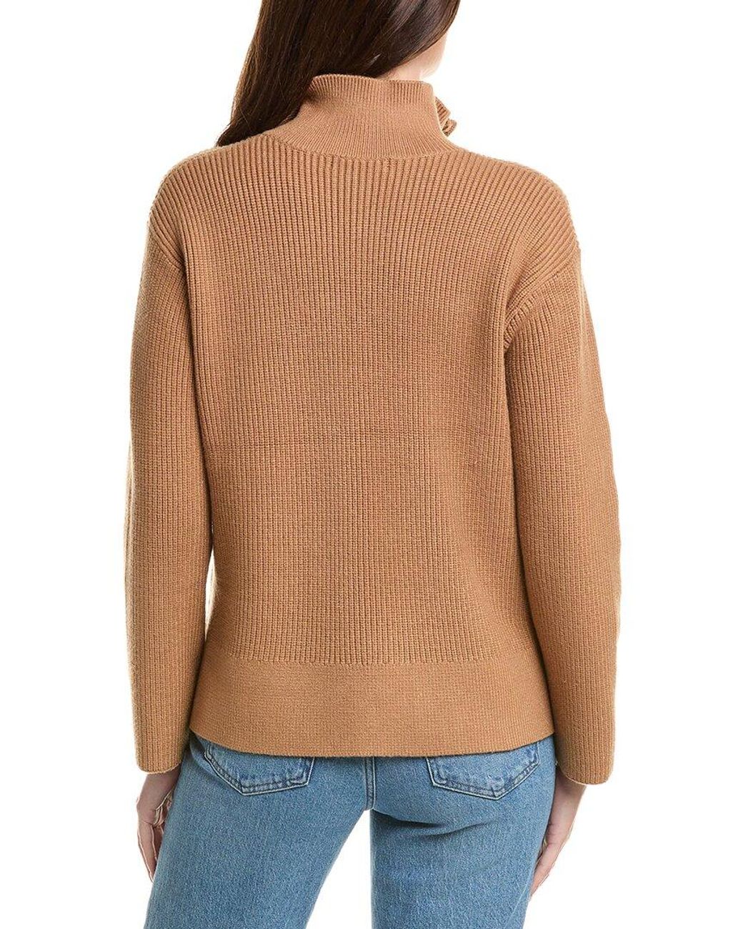 English Factory Blue Collared 1/2-Zip Sweater