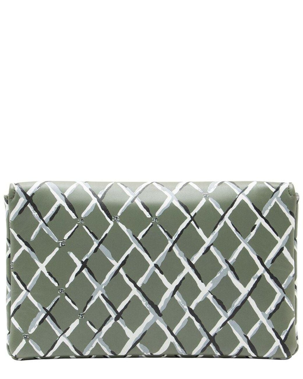 Chanel Gray Lambskin Paris-Greece Clutch (Authentic Pre-Loved)