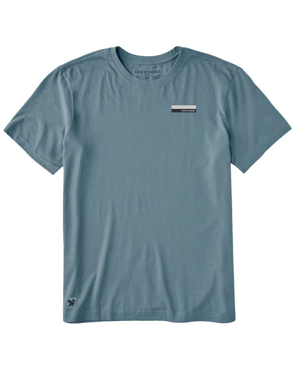 Life Is Good. Blue Crusher T-Shirt for men