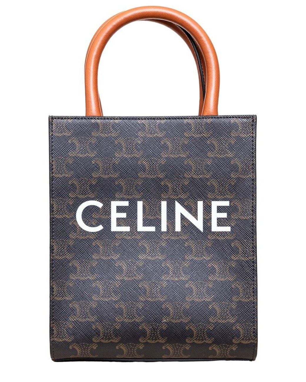 Céline Blue Multicolor Leather Mini Vertical Cabas Tote (authentic Pre-loved)
