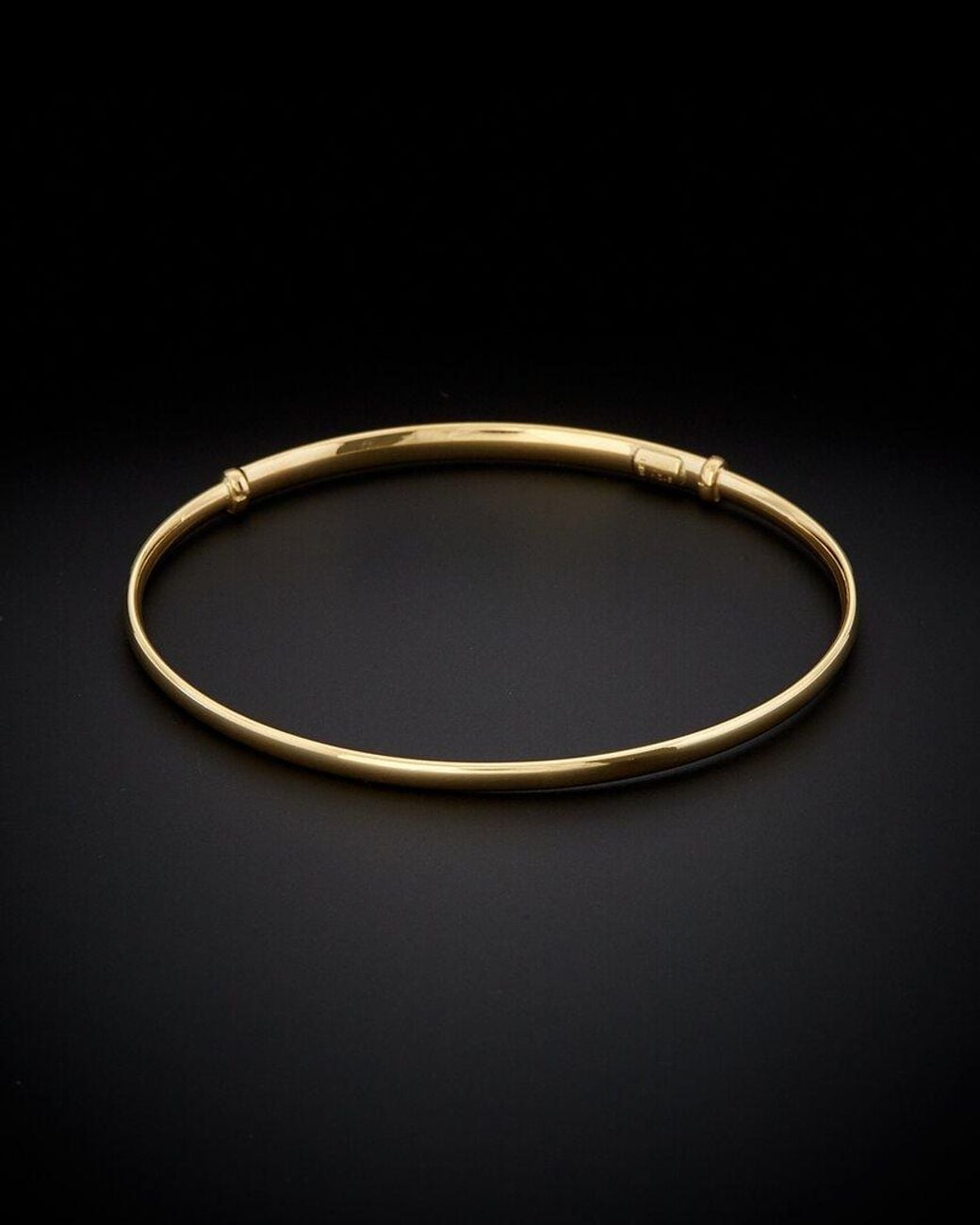 Italian Gold Black 14K Bangle Bracelet