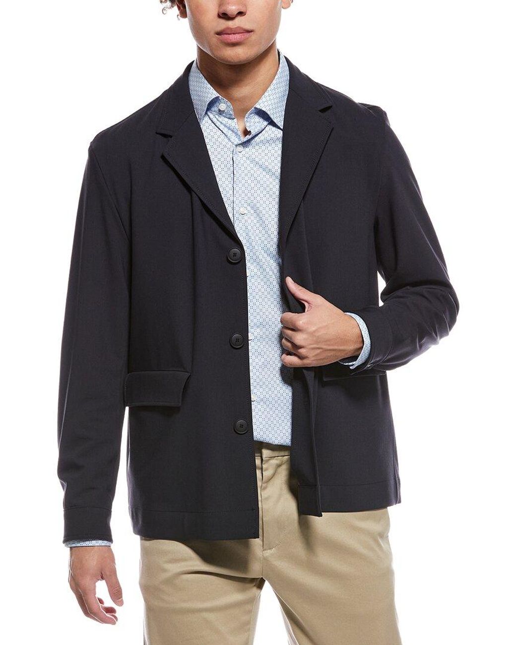 Boss Blue Carper Wool-Blend Jacket for men