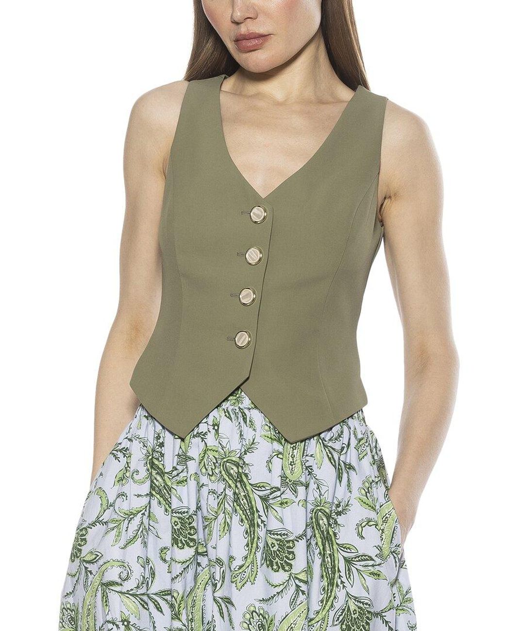 Alexia Admor Green Liliana Vest Top