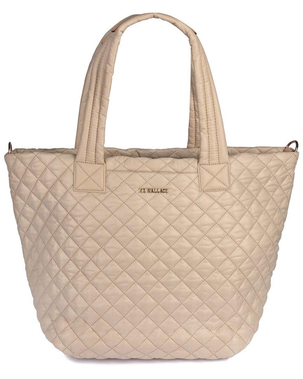 MZ Wallace Natural Medium Metro Leather Tote Deluxe