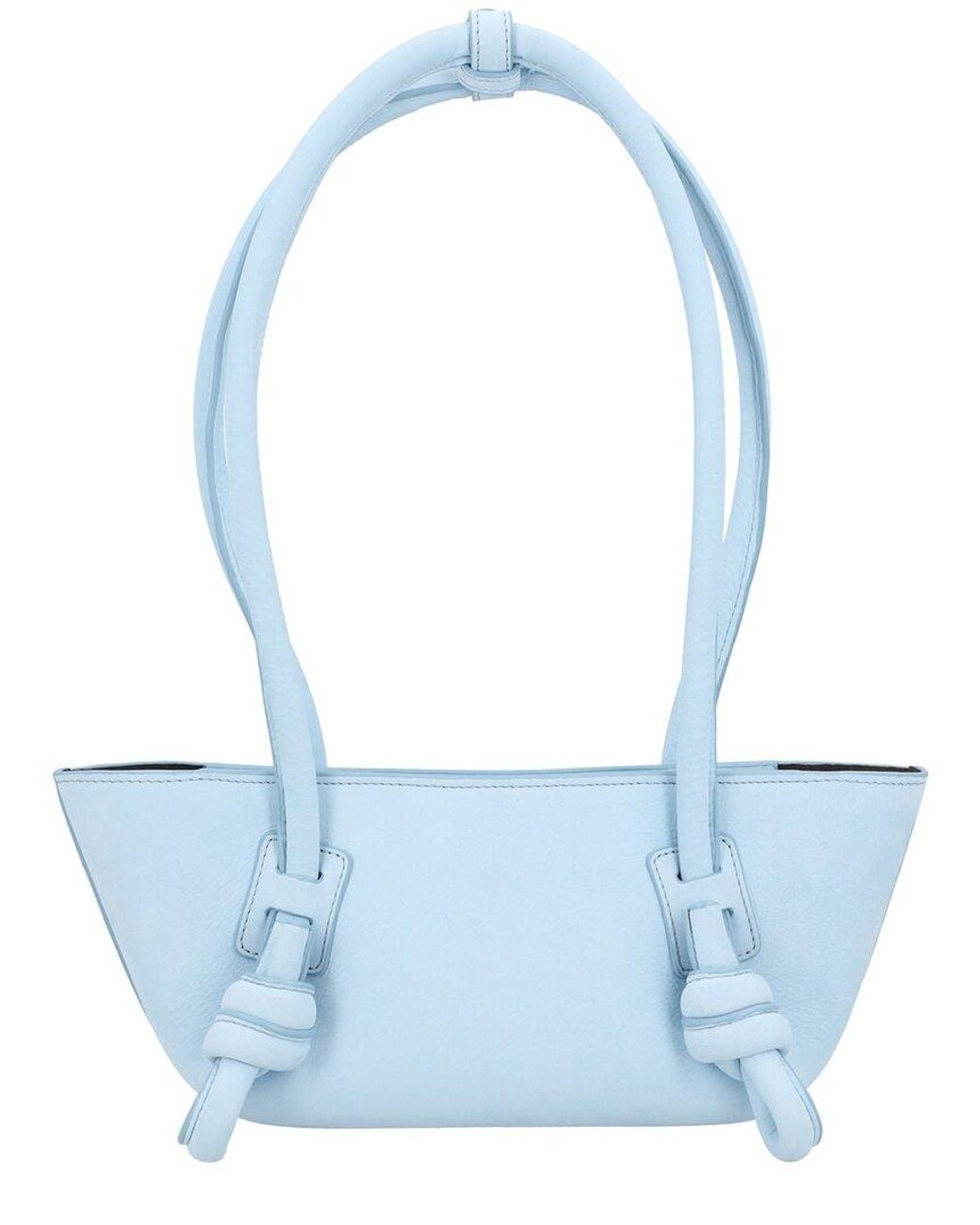 Hereu Blue Fleca Leather Shoulder Bag