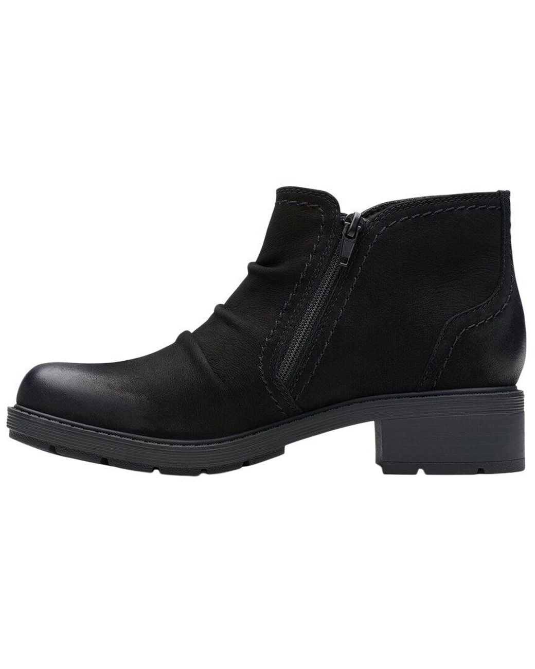 Clarks Black Hearth Clara Leather Boot