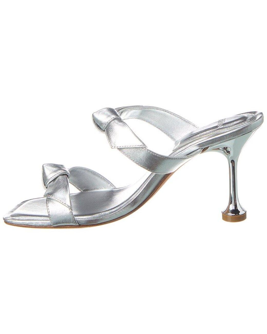 Alexandre Birman Metallic Clarita Square 85 Leather Sandal