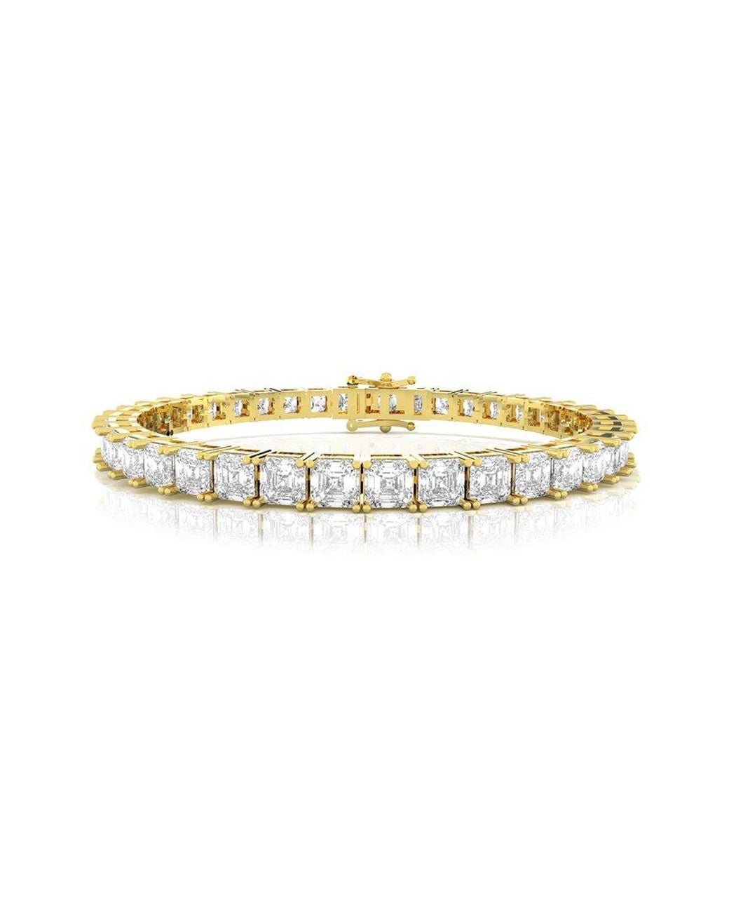 Amairah White 14K 15.00 Ct. Tw. Lab-Grown Diamond Tennis Bracelet