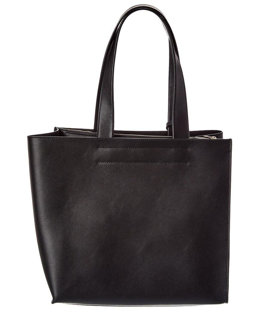 Furla Black Divide Leather Tote