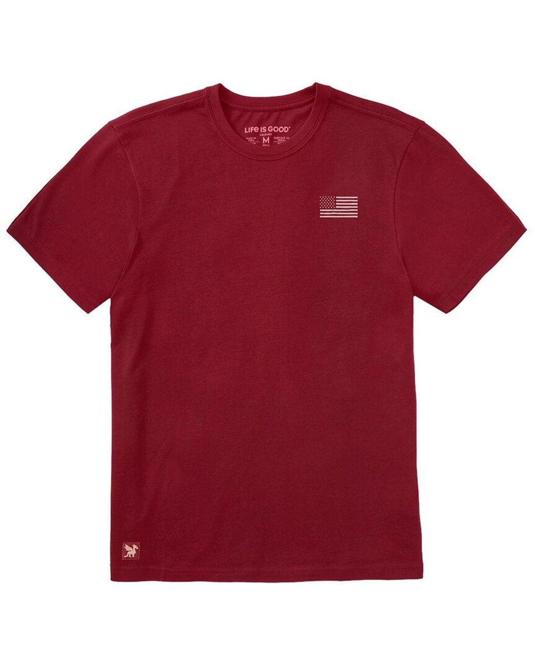 Life Is Good. Red Crusher T-Shirt for men