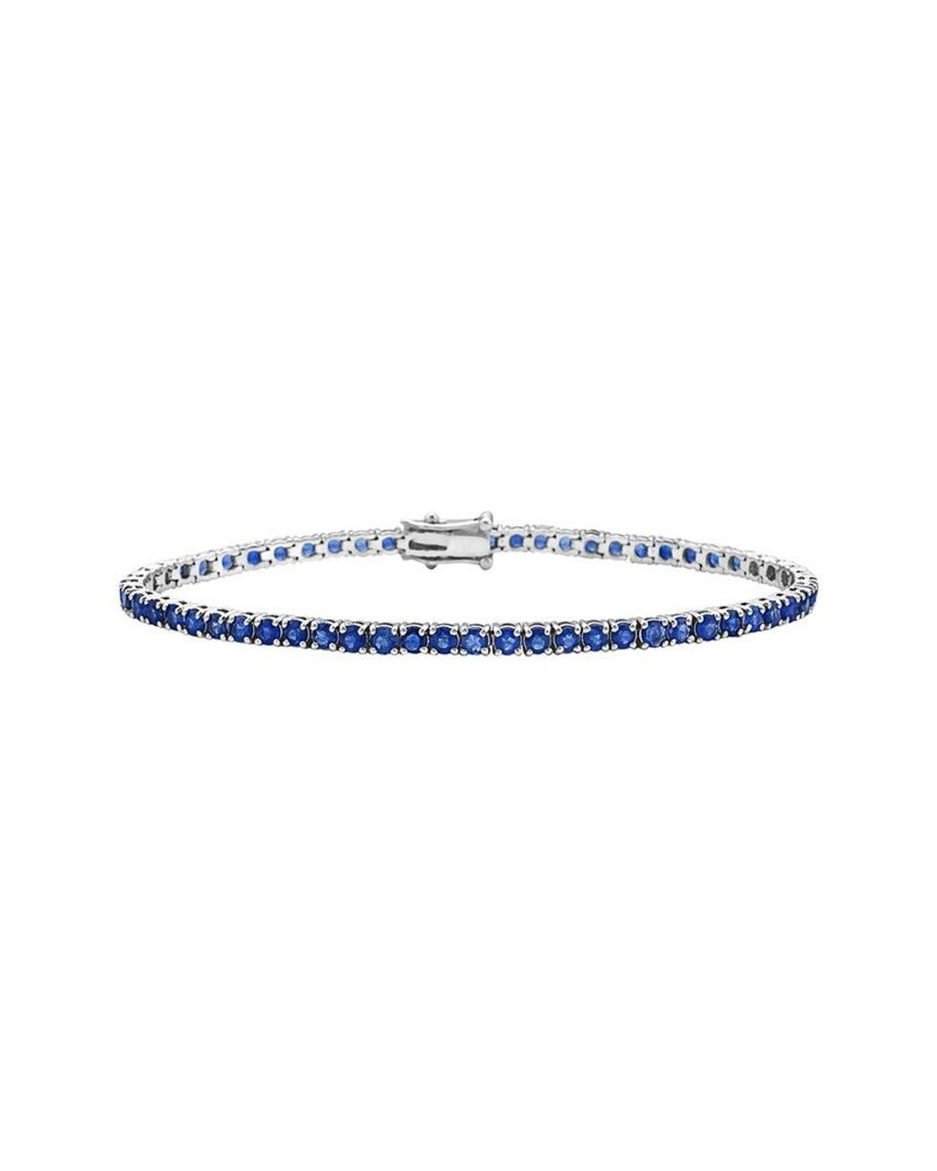 Forever Creations Signature White Collection 14K 5.40 Ct. Tw. Diamond & Sapphire Bracelet