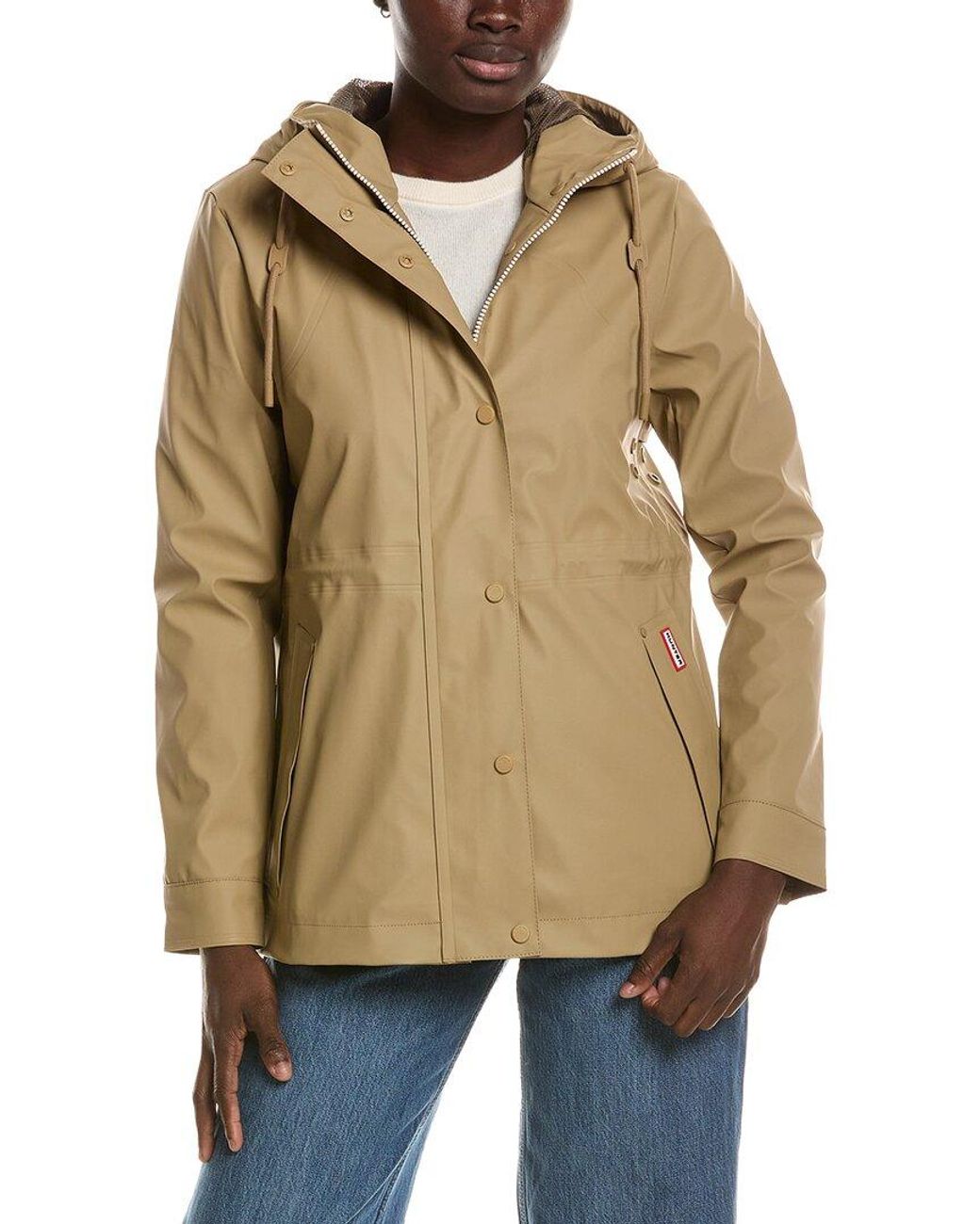 Hunter Natural Abbey Rubberized Short Rain Jacket